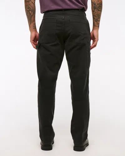 Abercrombie & Fitch Athletic Loose Workwear Pant In Black