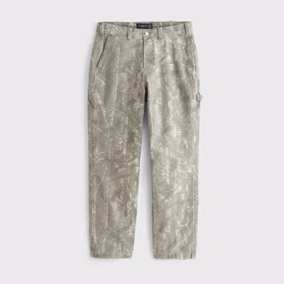 Abercrombie & Fitch Athletic Loose Workwear Pant In Gray