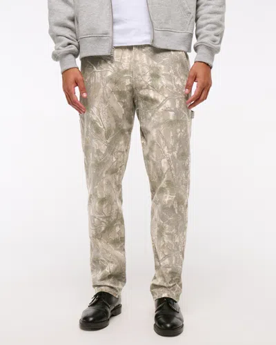 Abercrombie & Fitch Athletic Loose Workwear Pant In Gray
