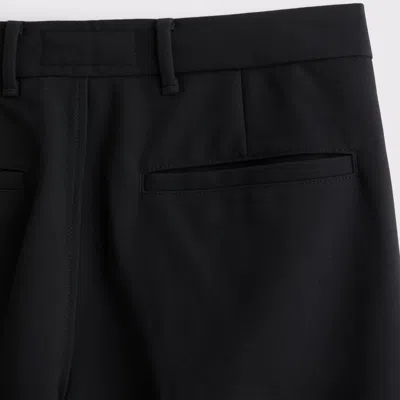 Abercrombie & Fitch Pleated Relaxed Straight Trouser In Black