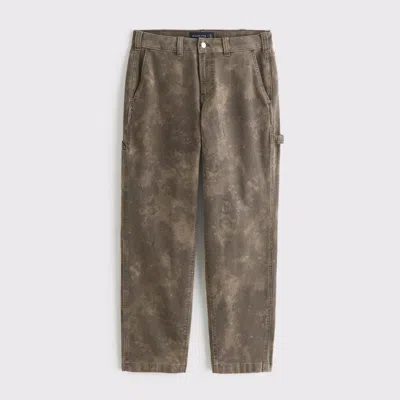 Abercrombie & Fitch Athletic Loose Workwear Pant In Green