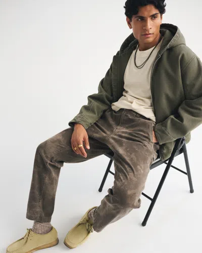 Abercrombie & Fitch Athletic Loose Workwear Pant In Green