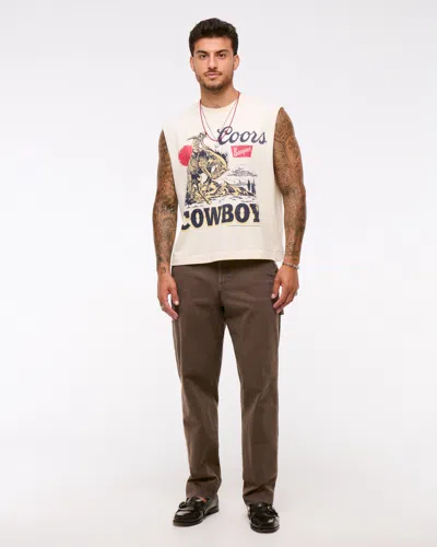 Abercrombie & Fitch Athletic Loose Workwear Pant In Neutral