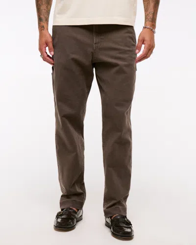 Abercrombie & Fitch Athletic Loose Workwear Pant In Neutral