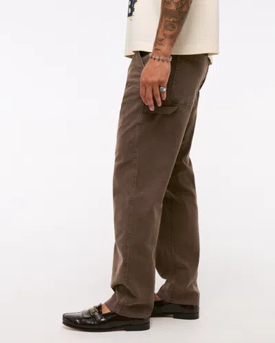 Abercrombie & Fitch Athletic Loose Workwear Pant In Neutral