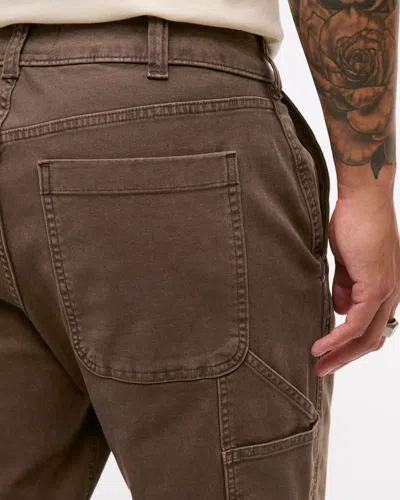 Abercrombie & Fitch Athletic Loose Workwear Pant In Neutral