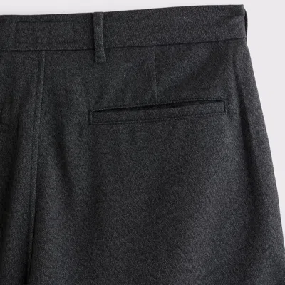 Abercrombie & Fitch Brushed Woven Baggy Trouser In Black
