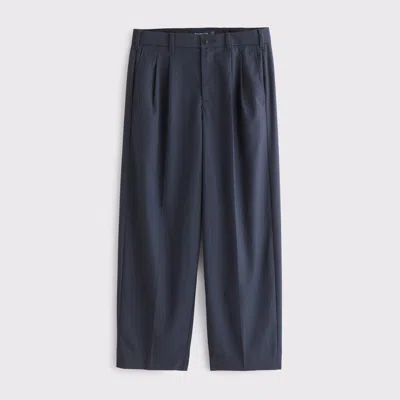 Abercrombie & Fitch Pleated Baggy Trouser In Blue
