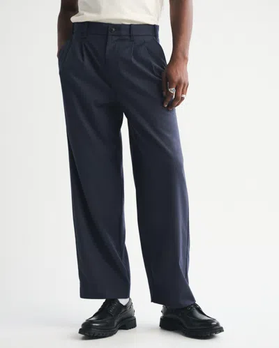 Abercrombie & Fitch Pleated Baggy Trouser In Blue
