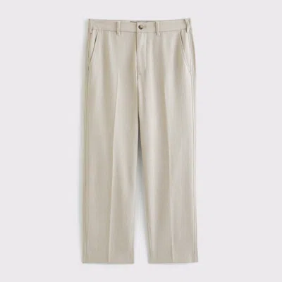 Abercrombie & Fitch Relaxed Straight Trouser In Neutral