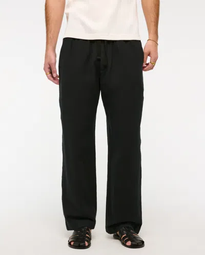 Abercrombie & Fitch Baggy Cotton Texture Pull-on Pant In Blue