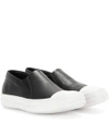 RICK OWENS BOAT LEATHER SLIP-ON trainers,P00219297