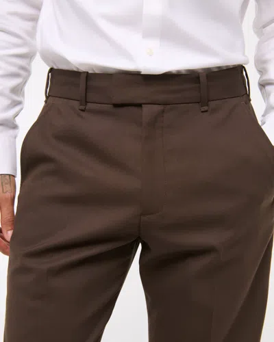 Abercrombie & Fitch The A&f Collins Slim Suit Pant In Brown