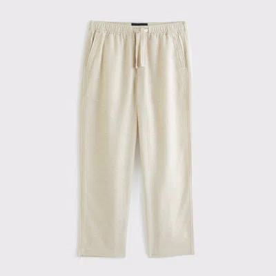 Abercrombie & Fitch Baggy Cotton Texture Pull-on Pant In Gold