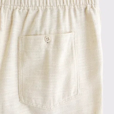Abercrombie & Fitch Baggy Cotton Texture Pull-on Pant In Gold