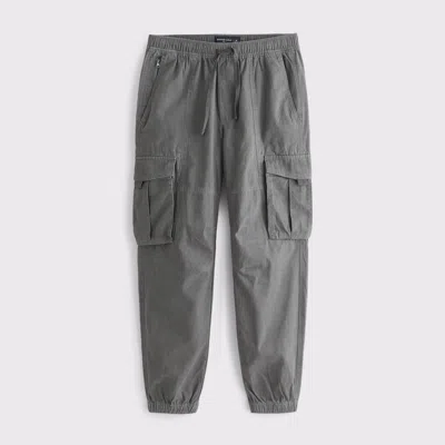 Abercrombie & Fitch Cargo Jogger In Gray
