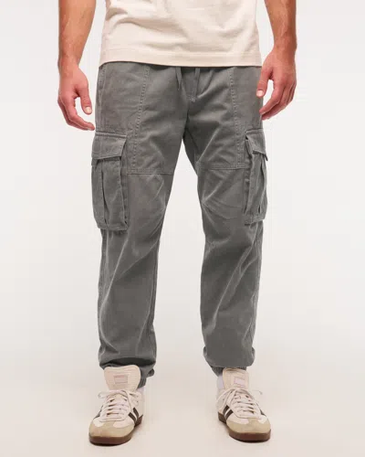 Abercrombie & Fitch Cargo Jogger In Gray
