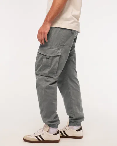 Abercrombie & Fitch Cargo Jogger In Gray