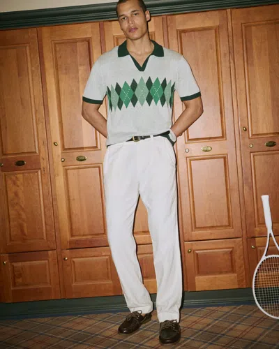 Abercrombie & Fitch Straight Linen-blend Fixed Waist Pant In White