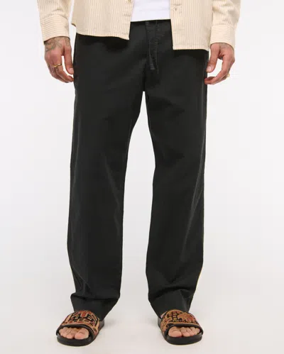 Abercrombie & Fitch Loose Linen-blend Pull-on Pant In Neutral