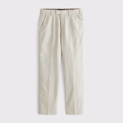 Abercrombie & Fitch The A&f Collins Athletic Fit Linen-blend Suit Pant In Blue