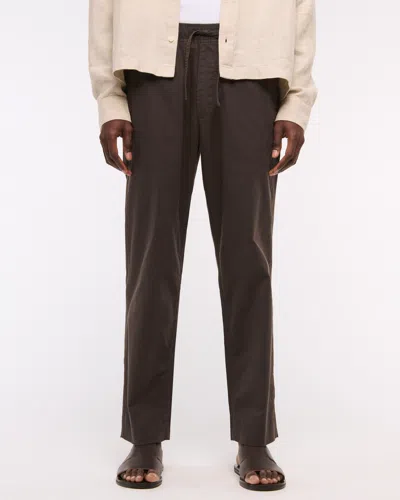 Abercrombie & Fitch Loose Linen-blend Pull-on Pant In Neutral