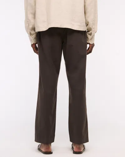 Abercrombie & Fitch Loose Linen-blend Pull-on Pant In Neutral