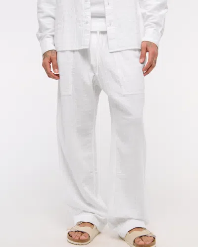 Abercrombie & Fitch Baggy Breezy Pull-on Pant In White