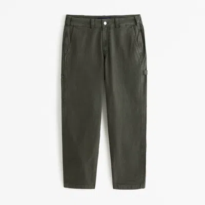 Abercrombie & Fitch Athletic Loose Workwear Pant In Green