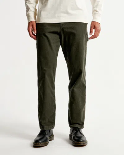 Abercrombie & Fitch Athletic Loose Workwear Pant In Green