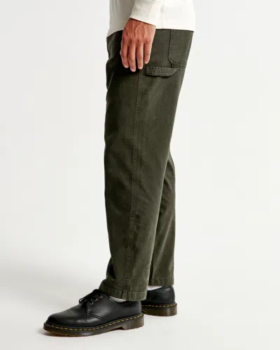 Abercrombie & Fitch Athletic Loose Workwear Pant In Green