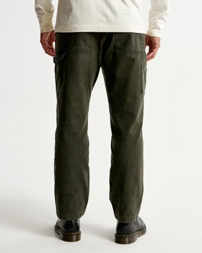 Abercrombie & Fitch Athletic Loose Workwear Pant In Green