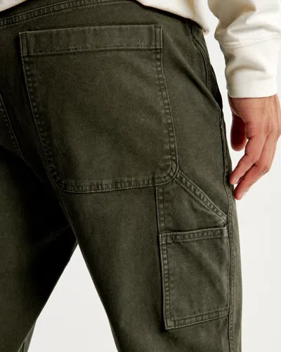 Abercrombie & Fitch Athletic Loose Workwear Pant In Green