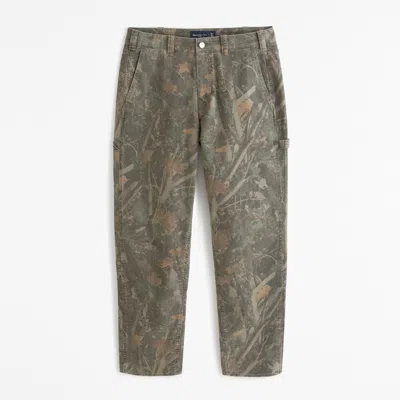 Abercrombie & Fitch Loose Workwear Pant In Brown