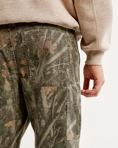 Abercrombie & Fitch Loose Workwear Pant In Brown