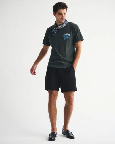 Abercrombie & Fitch Cotton Texture Pull-on Short In Black