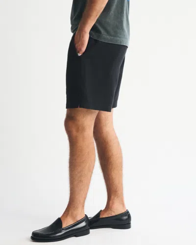 Abercrombie & Fitch Cotton Texture Pull-on Short In Black