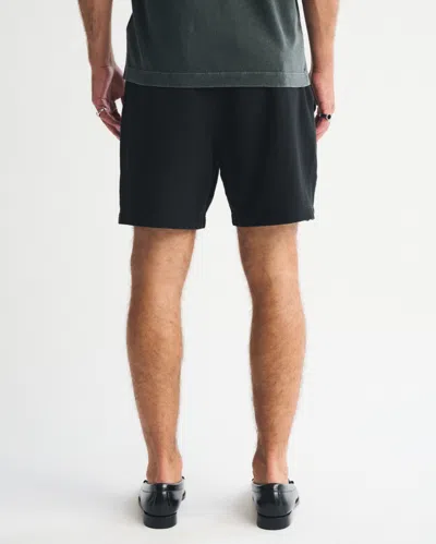Abercrombie & Fitch Cotton Texture Pull-on Short In Black