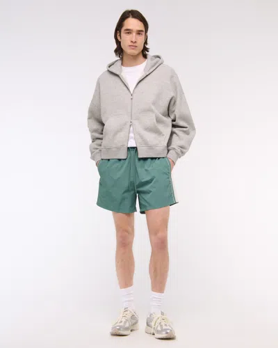 Abercrombie & Fitch Nylon Pull-on Short In Green