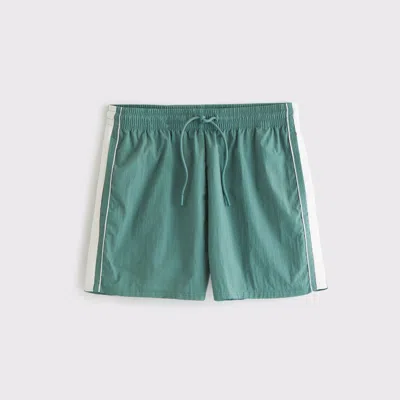 Abercrombie & Fitch Nylon Pull-on Short In Green