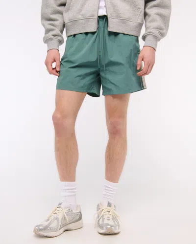 Abercrombie & Fitch Nylon Pull-on Short In Green