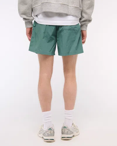 Abercrombie & Fitch Nylon Pull-on Short In Green