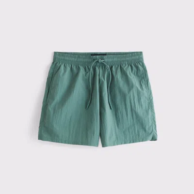 Abercrombie & Fitch Nylon Pull-on Short In Green