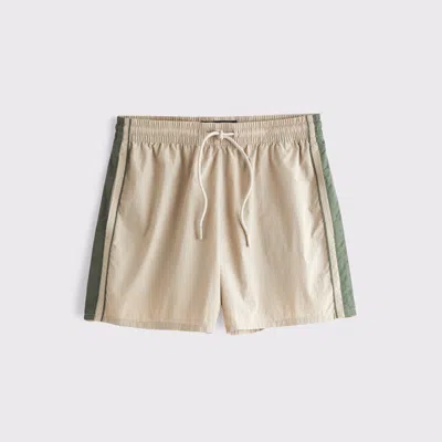 Abercrombie & Fitch Nylon Pull-on Short In Brown