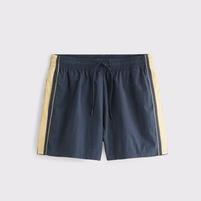 Abercrombie & Fitch Nylon Pull-on Short In Blue