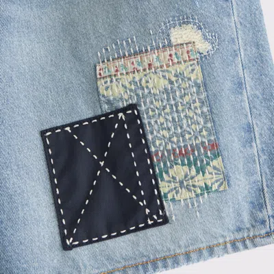 Abercrombie & Fitch Loose Denim Short In Blue