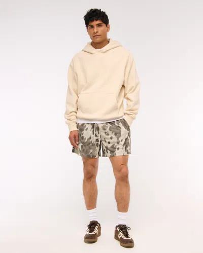 Abercrombie & Fitch Retro Mesh Short In Neutral