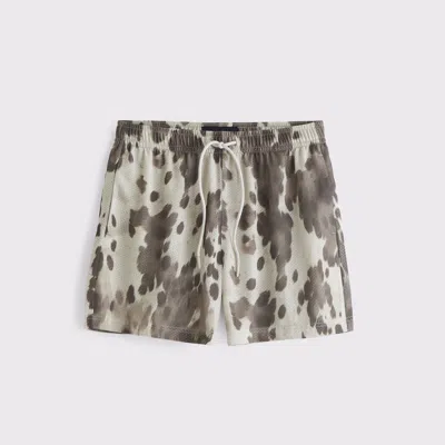 Abercrombie & Fitch Retro Mesh Short In Neutral