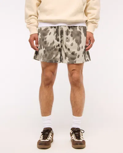 Abercrombie & Fitch Retro Mesh Short In Neutral