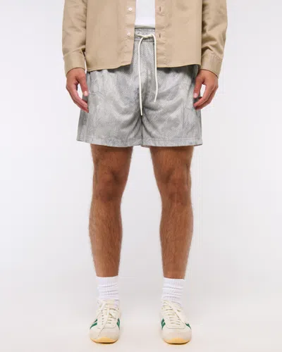 Abercrombie & Fitch Retro Mesh Short In Neutral